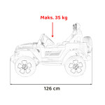 Elektrické autíčko Jeep Wrangler Rubicon 4x45W - ružové